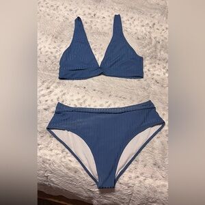 Navy blue two piece bathing suit originally from SHEIN size large